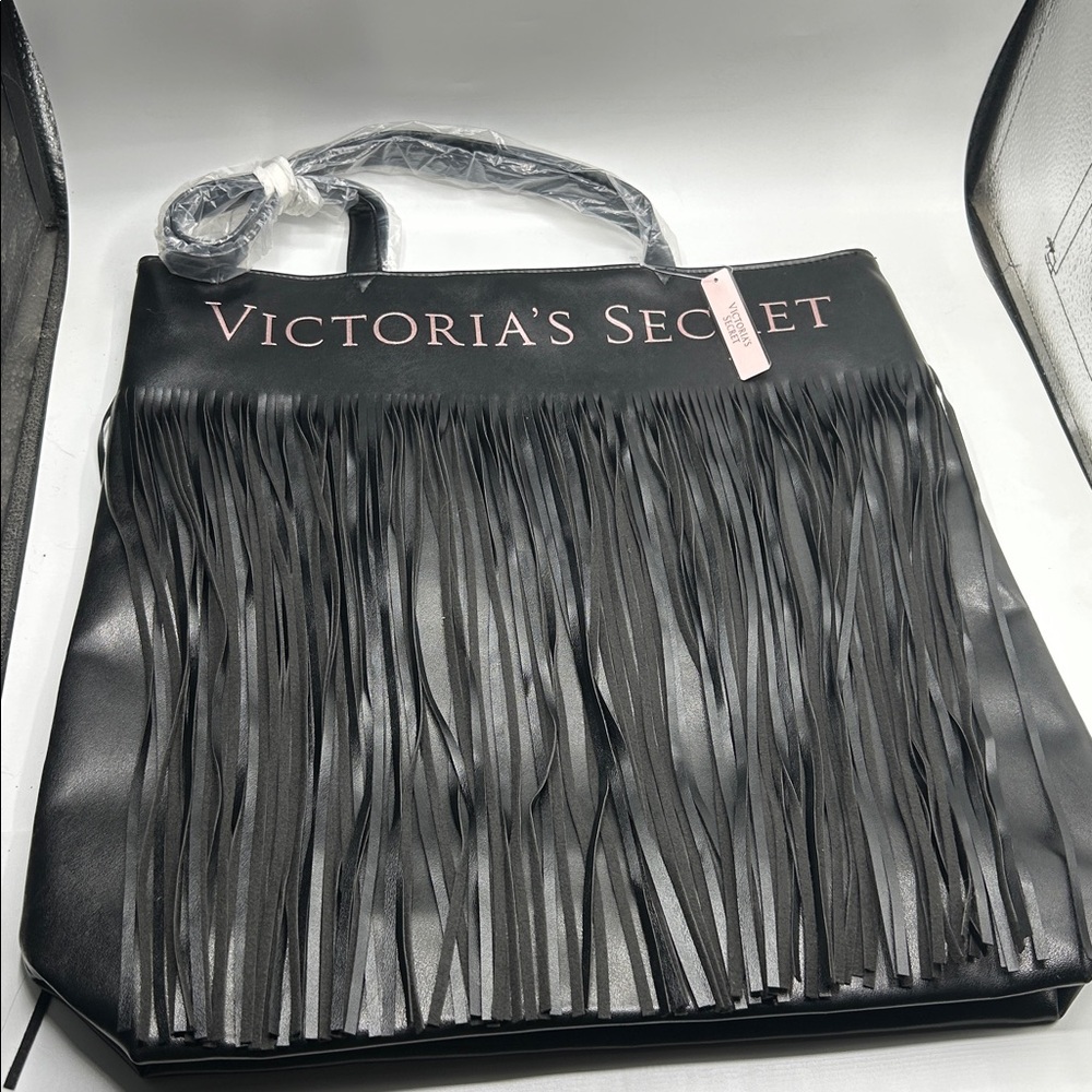 Victoria's Secret Black Fringe Tote